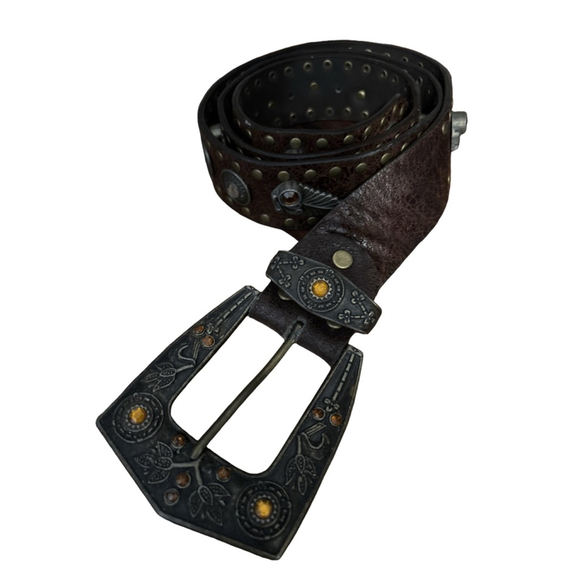 Unisex Unbranded Belt Brown Silver